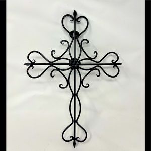 Black Medal Cross  - Wall Decor.   14 1/2. X. 10